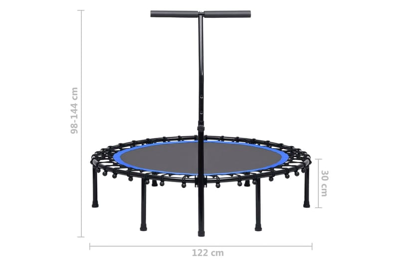 Trim-trampoline med håndtak 122 cm - Trampoliner