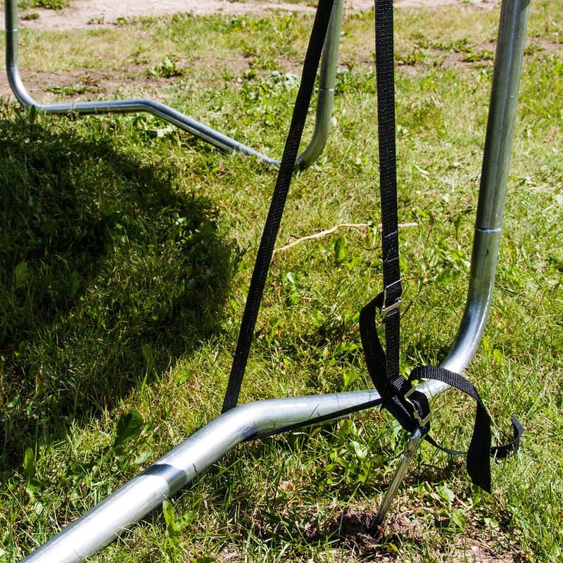 Trampoline HOME4YOU med grønt underlag 426 cm - grønn polstring, svart matte - Sport & fritid - Lek & sport - Sportsredskap & sportsutstyr