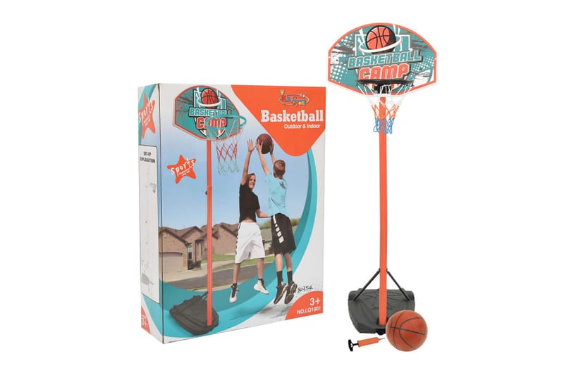 Bærbart basketballkurvsett justerbart 180-230 cm - Flerfarget - Sport & fritid - Lek & sport - Utendørs spill