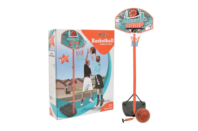 Bærbart basketballkurvsett justerbart 180-230 cm - Flerfarget - Utendørs spill