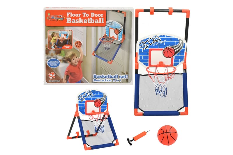 Basketballsett for barn flerfunksjonelt gulv og vegg - Flerfarget - Utendørs spill