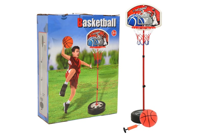 Basketballsett for barn justerbart 120 cm - Flerfarget - Utendørs spill