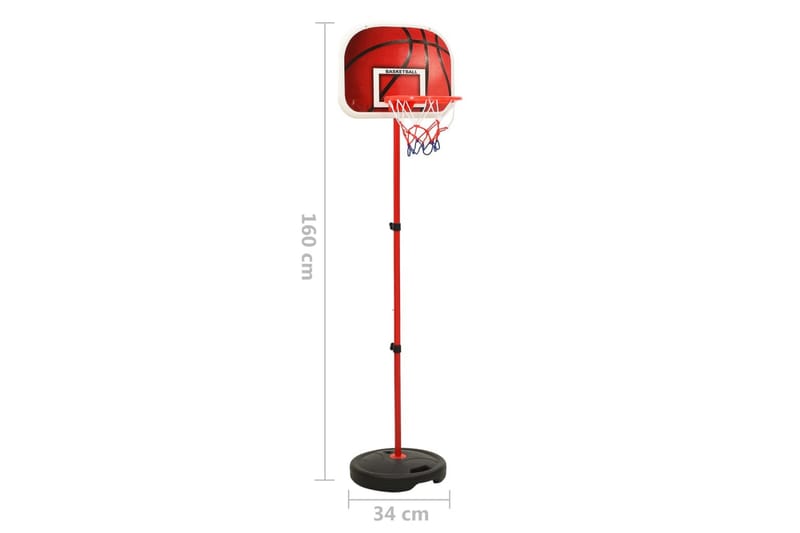 Basketballsett for barn justerbart 160 cm - Flerfarget - Sport & fritid - Lek & sport - Utendørs spill