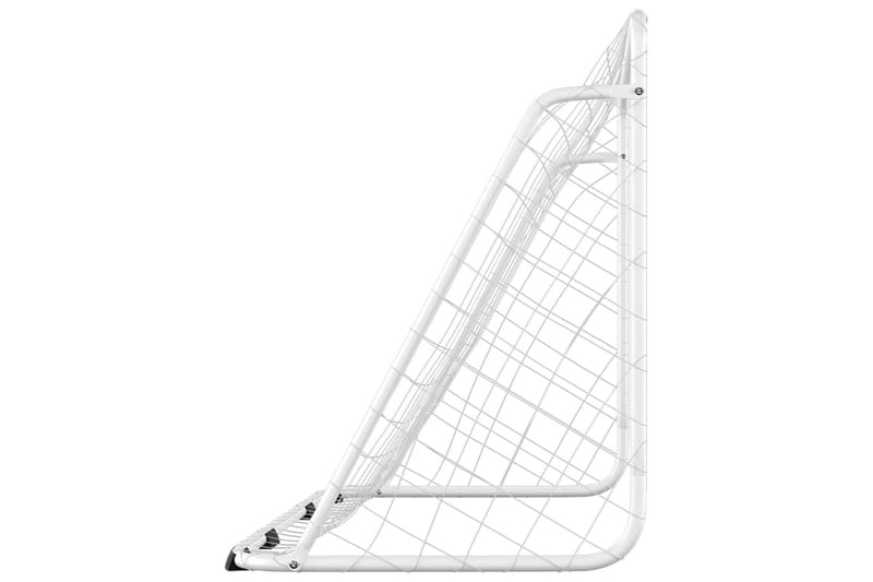 Fotballmål med nett hvit 180x90x120 cm stål - Hvit - Sport & fritid - Lek & sport - Utendørs spill