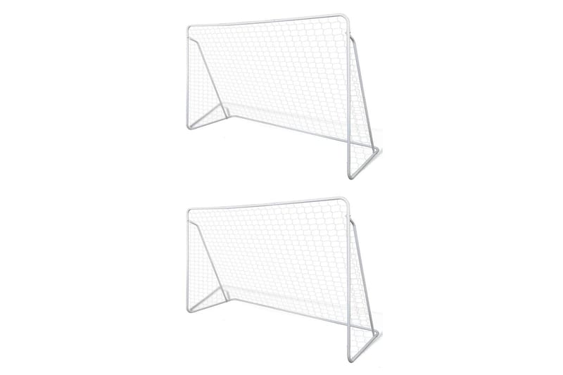 Fotballmål stål 2 stk 240x90x150 cm - Sport & fritid - Lek & sport - Utendørs spill