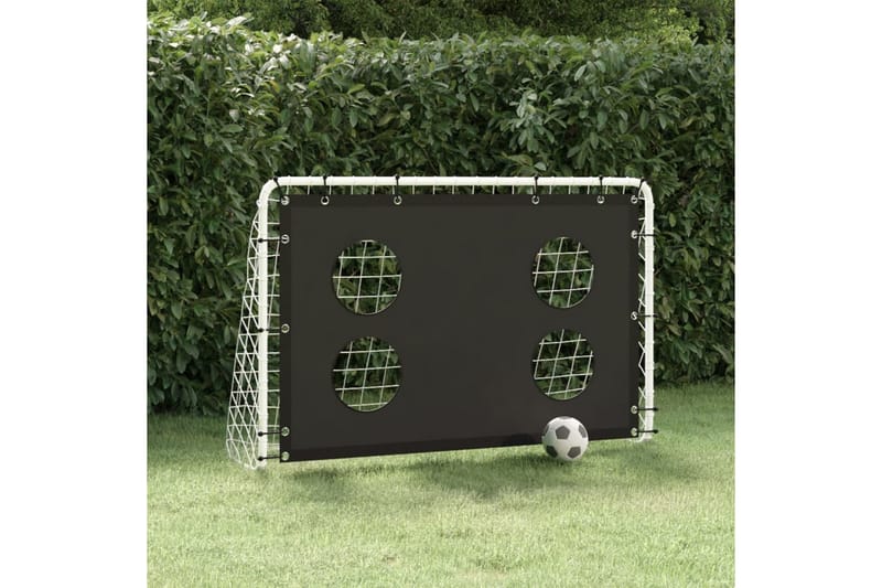 Fotballmål treningsnett stål 184x61x122 cm - Svart - Sport & fritid - Lek & sport - Utendørs spill