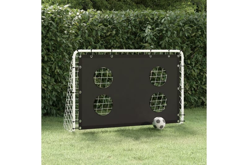 Fotballmål treningsnett stål 184x61x122 cm - Svart - Utendørs spill