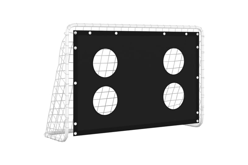 Fotballmål treningsnett stål 184x61x122 cm - Svart - Utendørs spill