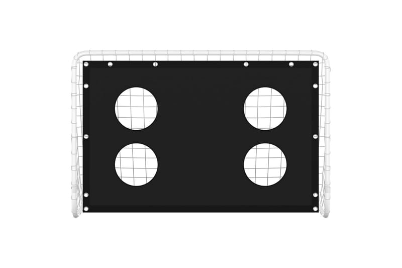 Fotballmål treningsnett stål 184x61x122 cm - Svart - Sport & fritid - Lek & sport - Utendørs spill