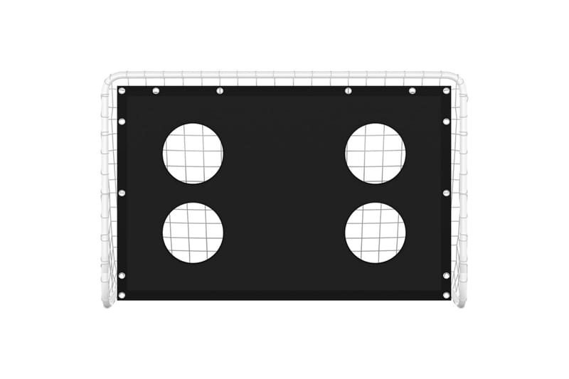 Fotballmål treningsnett stål 184x61x122 cm - Svart - Utendørs spill