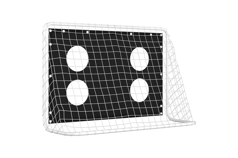 Fotballmål treningsnett stål 184x61x122 cm - Svart - Utendørs spill