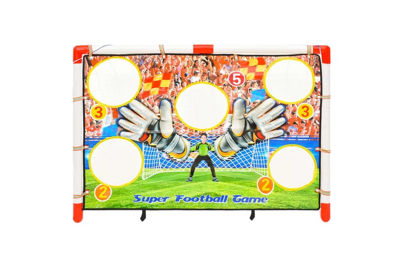 Fotballmålsett for barn med målvegg 120x51x77,5 cm - Flerfarget - Utendørs spill