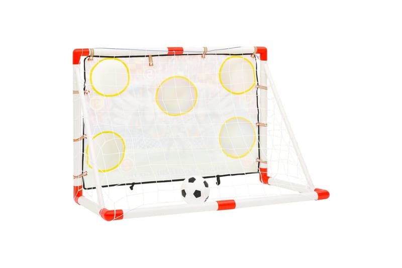 Fotballmålsett for barn med målvegg 120x51x77,5 cm - Flerfarget - Utendørs spill