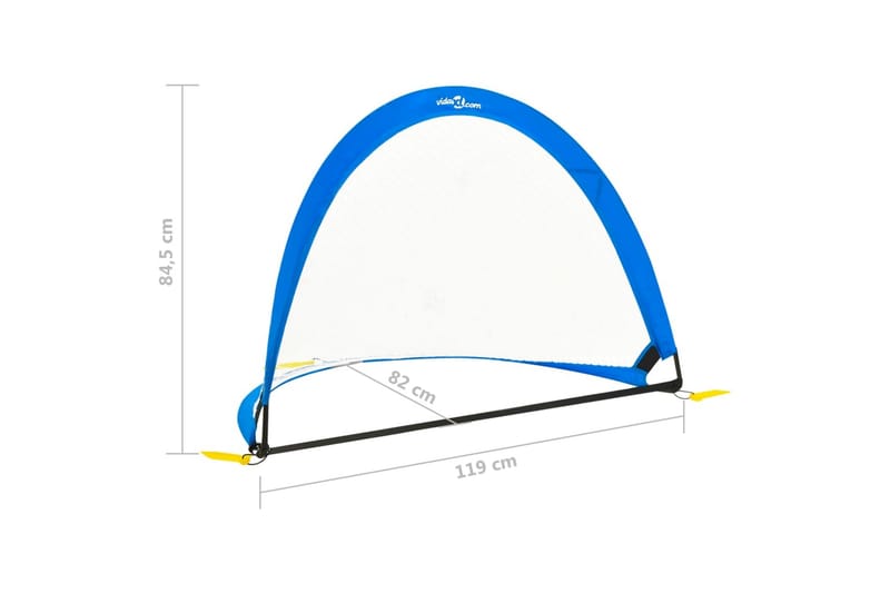 Fotballmålsett for barn med oppbevaringspose 119x82x84,5 cm - Blå - Utendørs spill