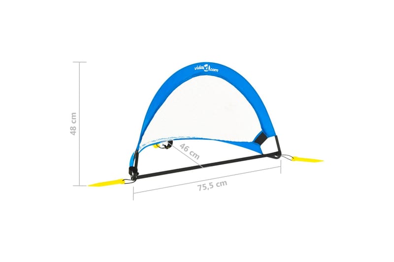 Fotballmålsett for barn med oppbevaringspose 75,5x46x48 cm - Blå - Sport & fritid - Lek & sport - Utendørs spill