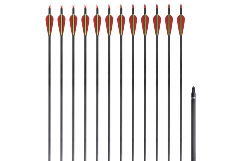 Standard compound bue piler 30 (76,2cm) 0,76cm 12stk - Utendørs spill - Bue, piltavle & piler