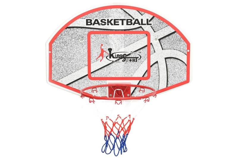 Veggmontert basketballsett 5 deler 66x44,5 cm - Flerfarget - Sport & fritid - Lek & sport - Utendørs spill