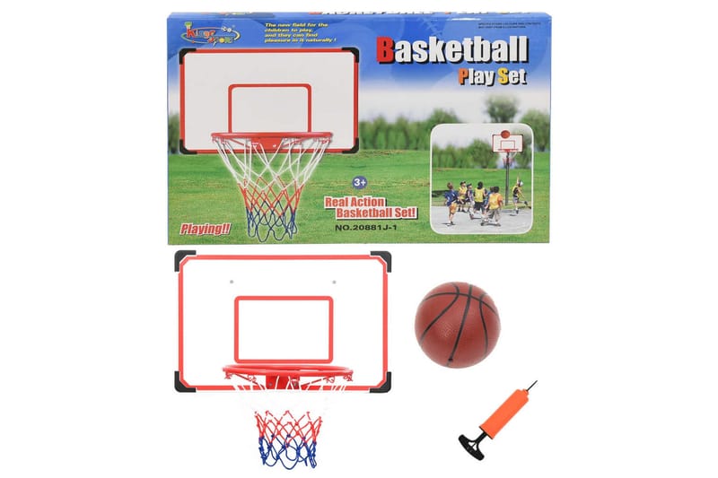 Veggmontert basketballsett 5 stk - Flerfarget - Utendørs spill