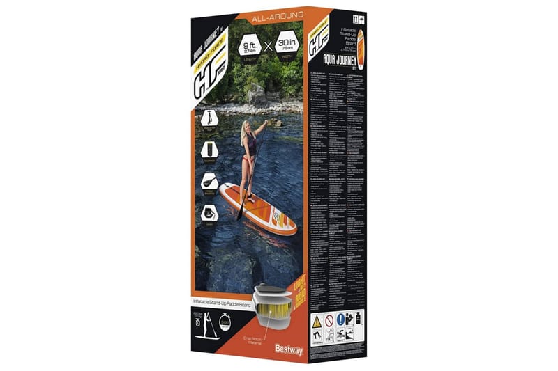 Bestway Hydro-Force Oppblåsbart padlebrettsett Aqua Journey - Oransj - Sport & fritid - Lek & sport - Vannsport & vannlek