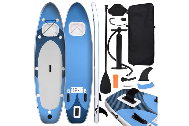 Oppblåsbart padlebrettsett havblå 360x81x10 cm - Blå - Sport & fritid - Lek & sport - Vannsport & vannlek
