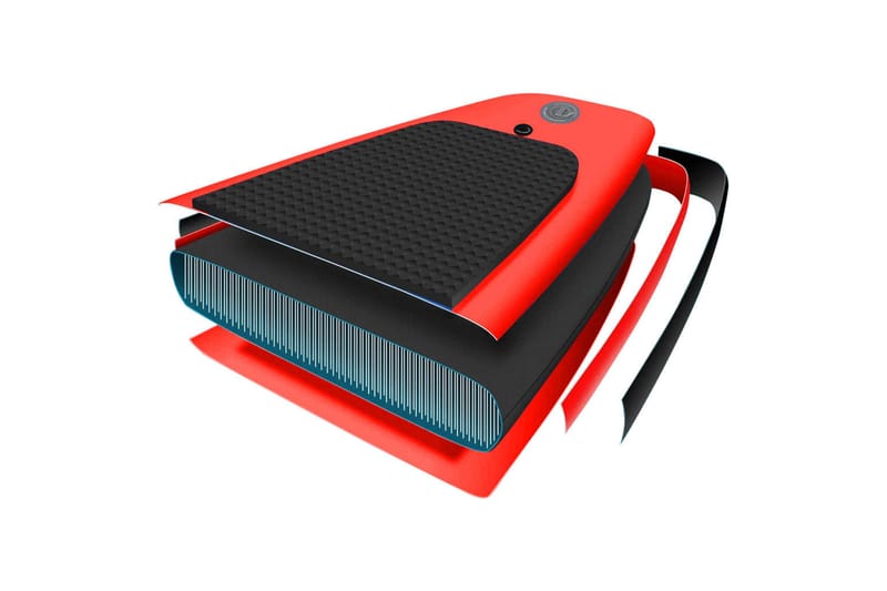 Oppblåsbart padlebrettsett rød 300x76x10 cm - Rød - Vannsport & vannlek