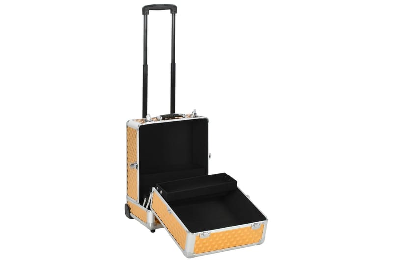 Sminketralle 35x29x45 gull aluminium - Gull - Sport & fritid - Reisetilbehør