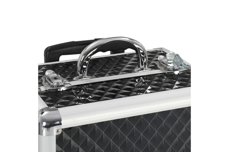 Sminketralle 35x29x45 svart aluminium - Svart - Toalettmappe & reisemappe