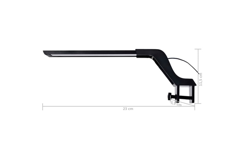 Akvarium LED-lys med klemme 25-45 cm blå & hvit - Sport & fritid - Til dyrene - Fisk & reptiler