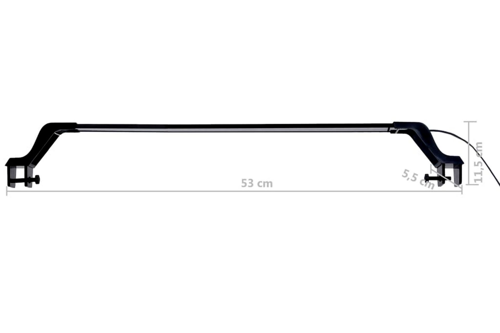 Akvarium LED-lys med klemmer 55-70 cm blå & hvit - Sport & fritid - Til dyrene - Fisk & reptiler