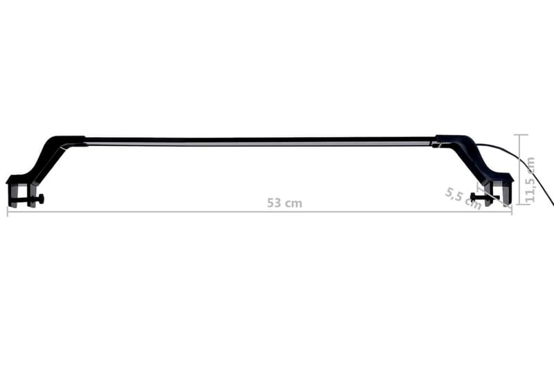 Akvarium LED-lys med klemmer 55-70 cm blå & hvit - Sport & fritid - Til dyrene - Fisk & reptiler
