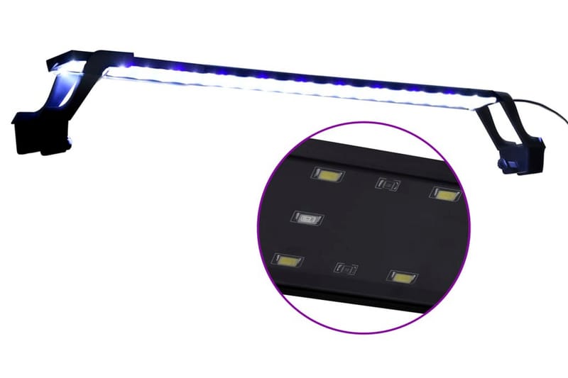 Akvarium LED-lys med klemmer 75-90 cm blå & hvit - Sport & fritid - Til dyrene - Fisk & reptiler