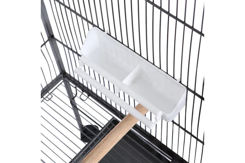 Fuglebur svart 54x54x146 cm stål - Sport & fritid - Til dyrene - Fugl - Fuglebur & voliere