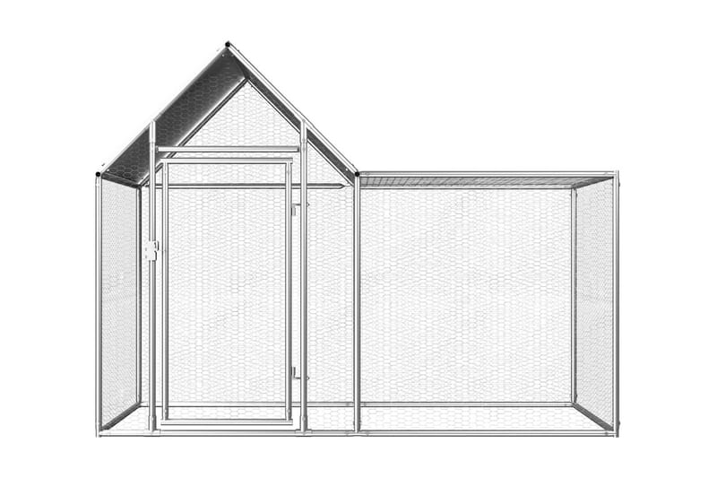Hønsehus 2x1x1,5 m galvanisert stål - Hønsehus - Til dyrene - Hønsegård
