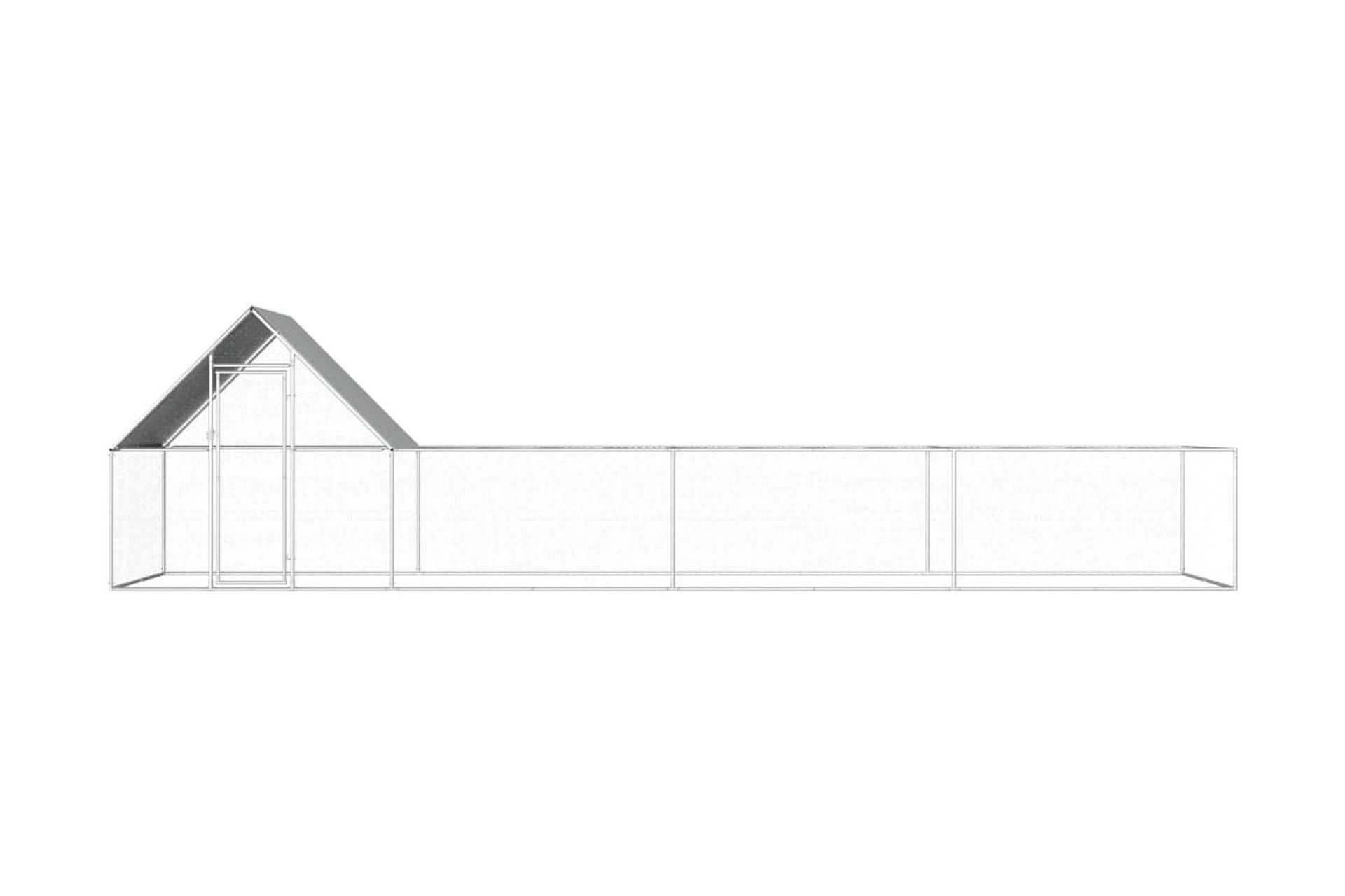 Hønsehus 8x2x2 m galvanisert stål - Sport & fritid - Til dyrene - Fugl - Hønsehus