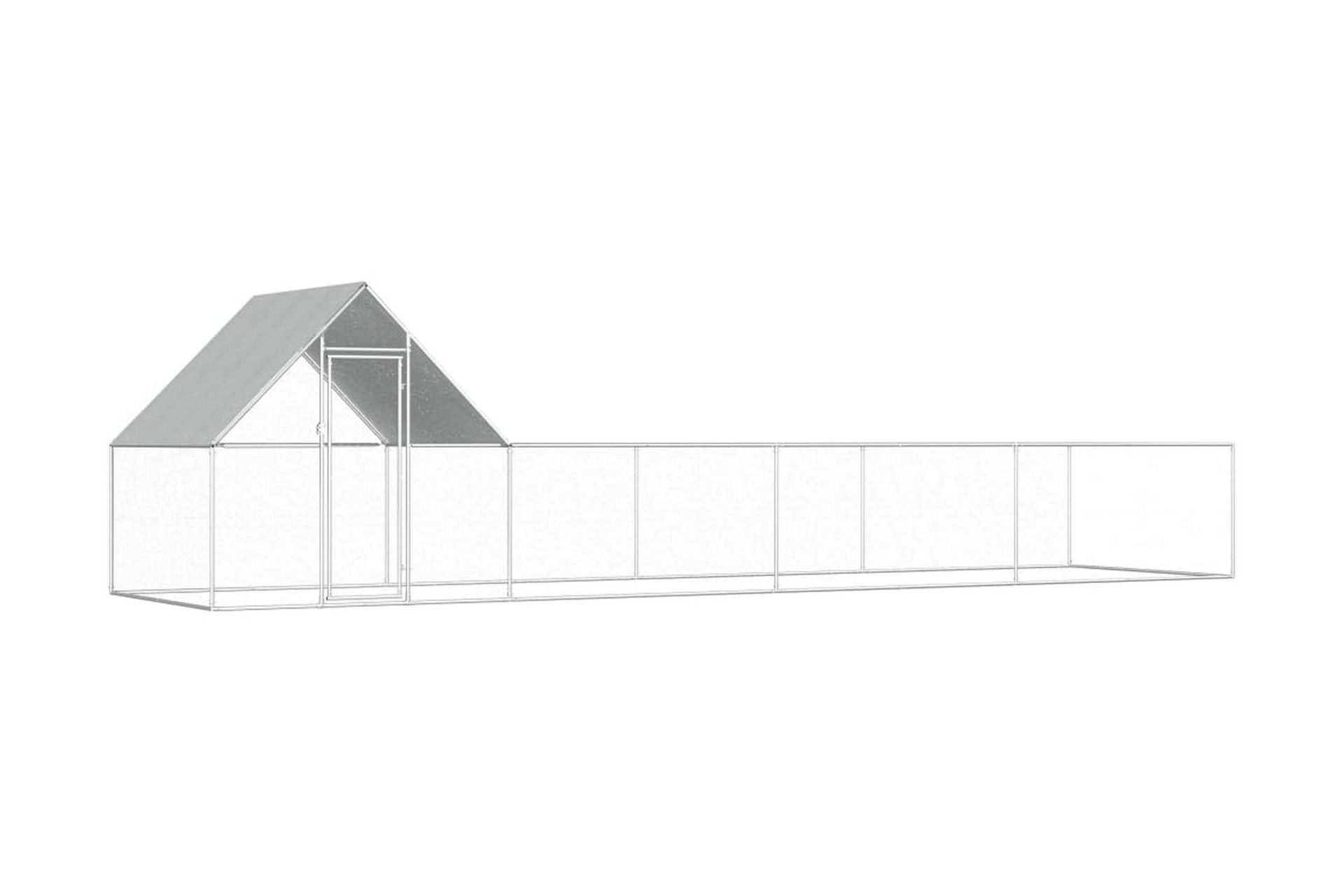 Hønsehus 8x2x2 m galvanisert stål - Sport & fritid - Til dyrene - Fugl - Hønsehus