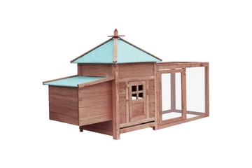 Hønsehus med verpekasse mocha 193x68x104 cm heltre gran - Brun - Sport & fritid - Til dyrene - Fugl - Hønsehus