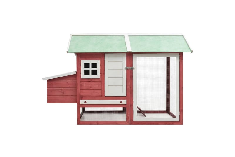 Kyllingbur rød 170x81x110 cm heltre furu og gran - Rød - Sport & fritid - Til dyrene - Fugl - Hønsehus