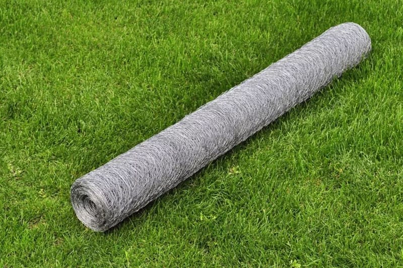 Trådgjerde kylling galvanisert stål 25x0,5 m sølv - Sport & fritid - Til dyrene - Fugl - Hønsehus
