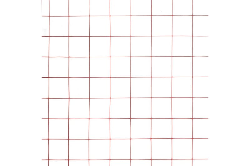 Trådgjerde kylling stål med PVC-belegg 10x0,5 m rød - Sport & fritid - Til dyrene - Fugl - Hønsehus