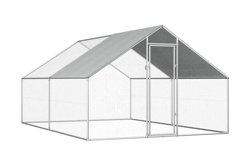 Utendørs hønsehus 2,75x4x1,92 m galvanisert stål - Hønsehus - Til dyrene - Hønsegård