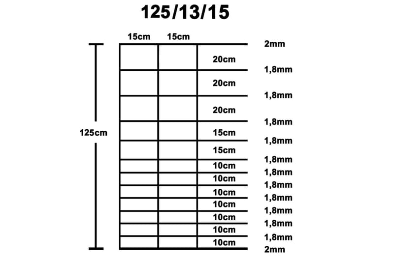 Hagegjerde galvanisert stål 50x1,25 m sølv - Silver - Sport & fritid - Til dyrene