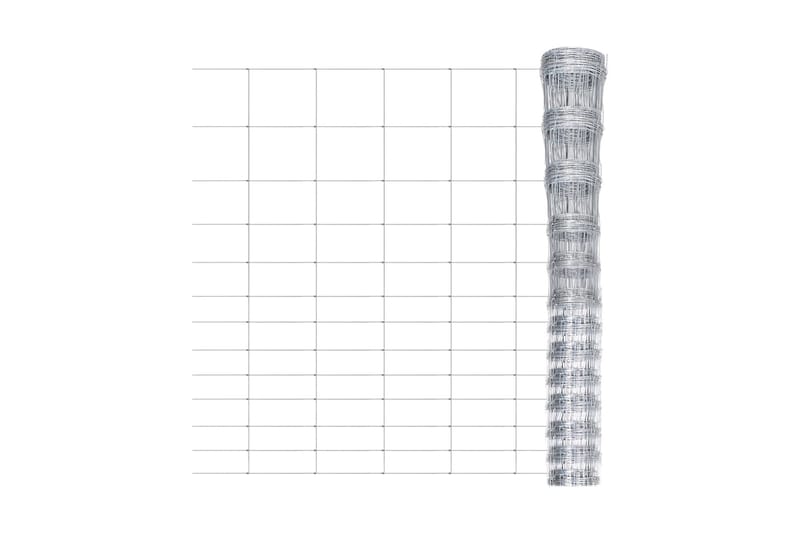Hagegjerde galvanisert stål 50x1,25 m sølv - Silver - Sport & fritid - Til dyrene