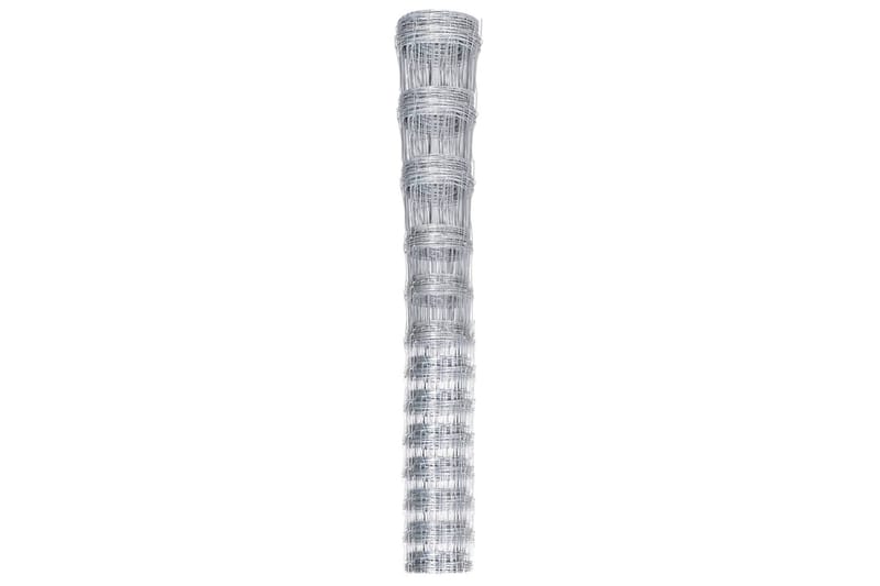 Hagegjerde galvanisert stål 50x1,25 m sølv - Silver - Sport & fritid - Til dyrene