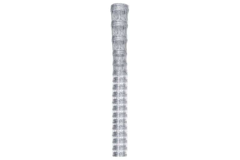 Hagegjerde galvanisert stål 50x1,25 m sølv - Silver - Sport & fritid - Til dyrene