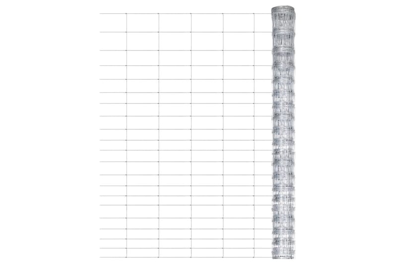 Hagegjerde galvanisert stål 50x1,25 m sølv - Silver - Sport & fritid - Til dyrene