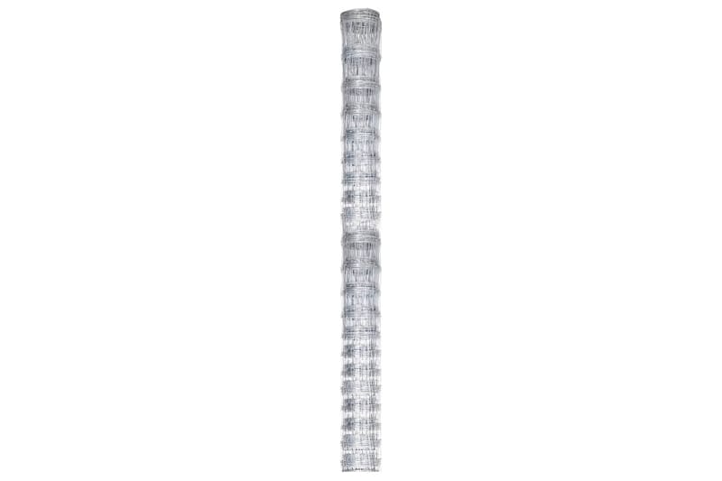 Hagegjerde galvanisert stål 50x1,25 m sølv - Silver - Sport & fritid - Til dyrene