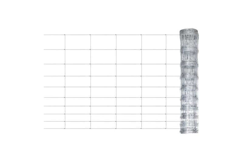 Hagegjerde galvanisert stål 50x1,5 m sølv - Silver - Sport & fritid - Til dyrene