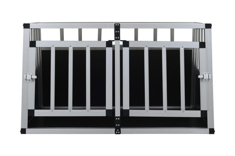 Hundebur med dobbel dør 89x69x50 cm - Sport & fritid - Til dyrene - For hund - Hundebur & bilbur hund