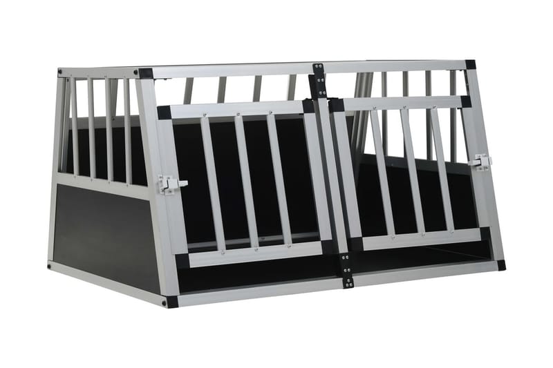 Hundebur med dobbel dør 89x69x50 cm - Sport & fritid - Til dyrene - For hund - Hundebur & bilbur hund