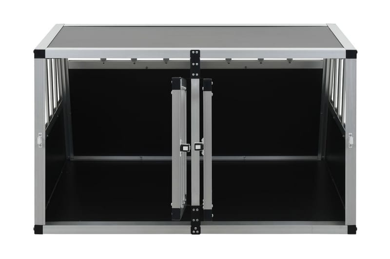 Hundebur med dobbel dør 89x69x50 cm - Sport & fritid - Til dyrene - For hund - Hundebur & bilbur hund
